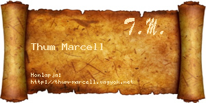 Thum Marcell névjegykártya